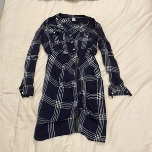 A dress with a plaid design in size 2